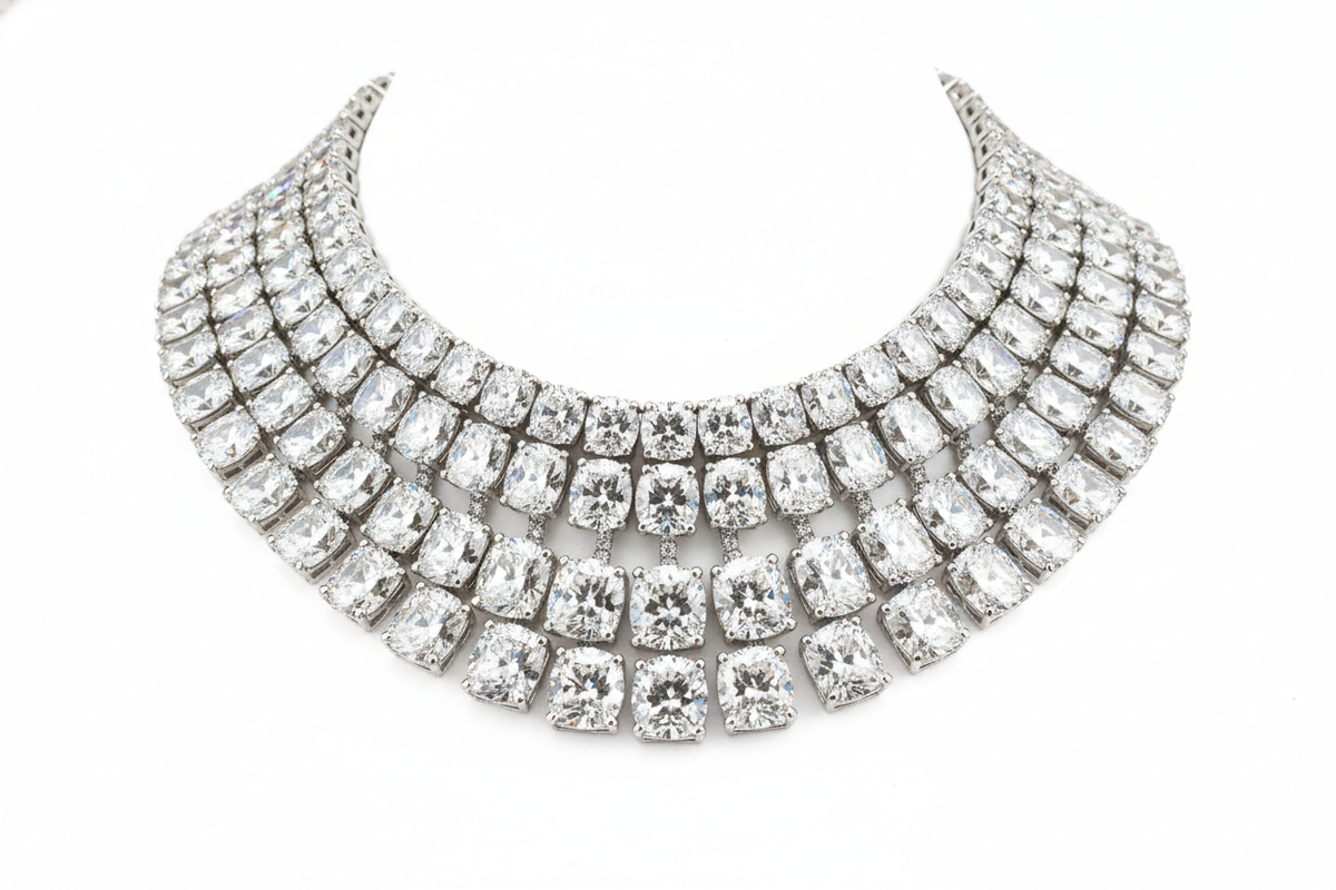 A full-diamond necklace