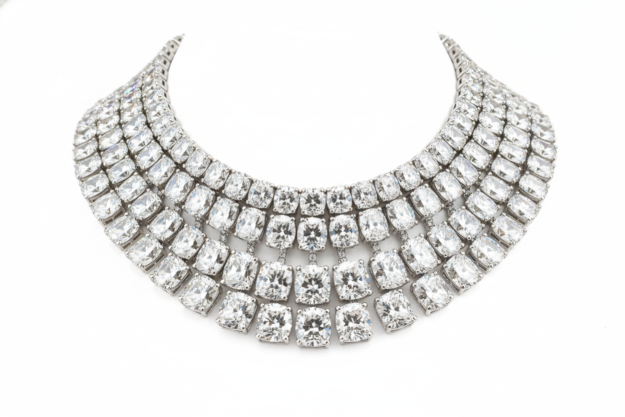 A full-diamond necklace