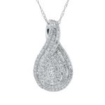 “10K white gold 1.00 CTW diamond cluster pendant”

“Round diamond pendant necklace in white gold”

“Close-up of 1 carat diamond pendant on white background”

“Sparkling diamond cluster pendant in polished white gold”

“Luxury diamond pendant for women in white gold”