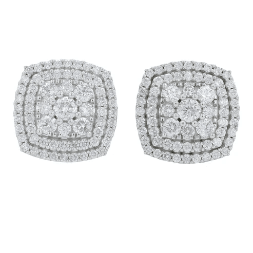1.00 CTW Diamond Stud Earrings in 10K White Gold – Classic Everyday Brilliance