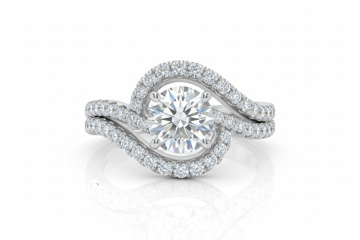 swirl diamond ring